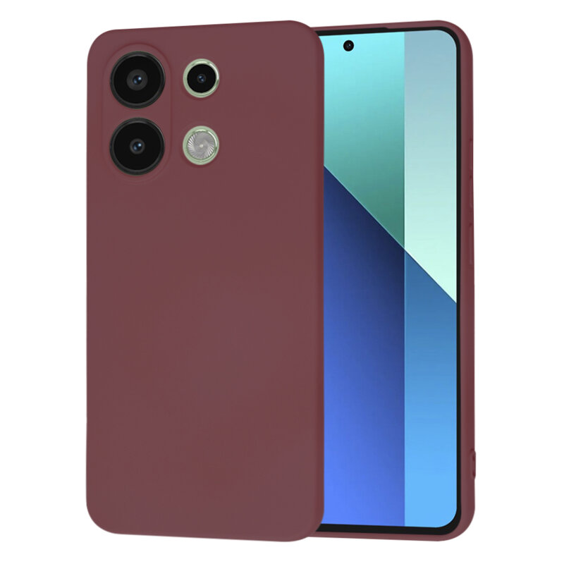 Husa silicon Xiaomi Redmi Note 13 4G Techsuit SoftFlex, bordo