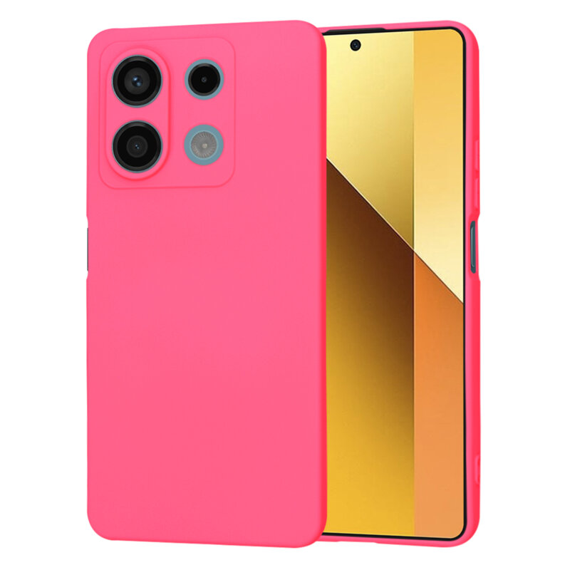 Husa silicon Xiaomi Redmi Note 13 5G Techsuit SoftFlex, fucsia