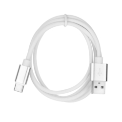 Cablu de date Metal Type USB 3.0 -USB-C - Alb