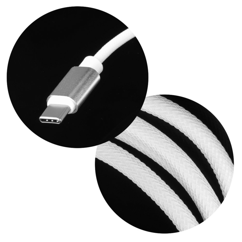 Cablu de date Metal Type USB 3.0 -USB-C - Alb