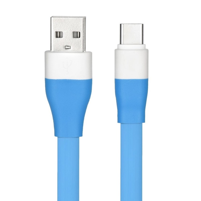 Cablu de date Flat USB 2.0 -USB-C - Albastru