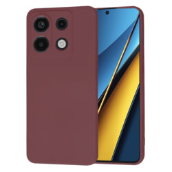 Husa silicon Xiaomi Poco X6 Techsuit SoftFlex, bordo