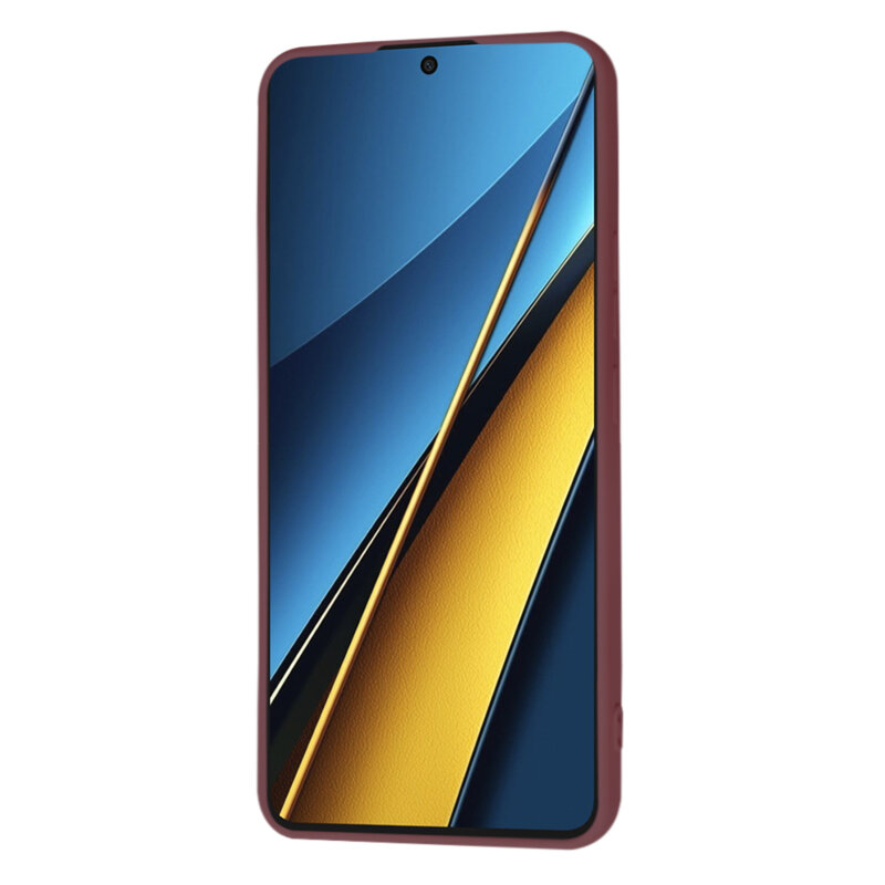 Husa silicon Xiaomi Poco X6 Techsuit SoftFlex, bordo