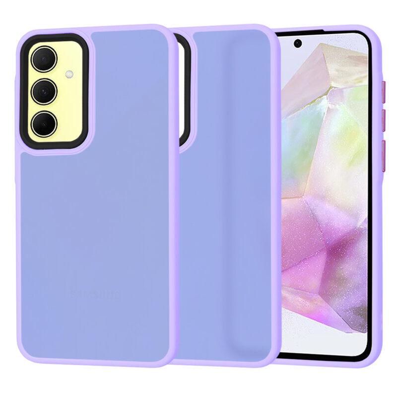 Husa Samsung Galaxy A35 5G Techsuit HaloFrost Series, mov deschis