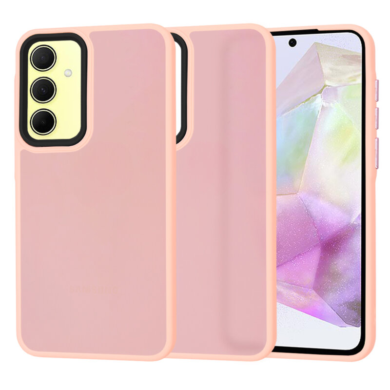 Husa Samsung Galaxy A35 5G Techsuit HaloFrost Series, roz