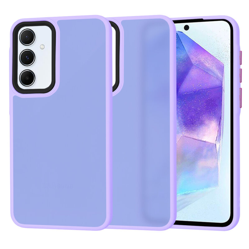 Husa Samsung Galaxy A55 5G Techsuit HaloFrost Series, mov deschis