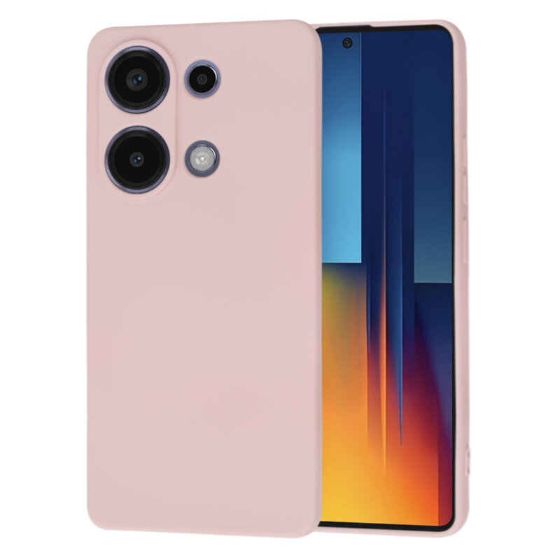 Husa silicon Xiaomi Poco M6 Pro 4G Techsuit SoftFlex, roz pudra