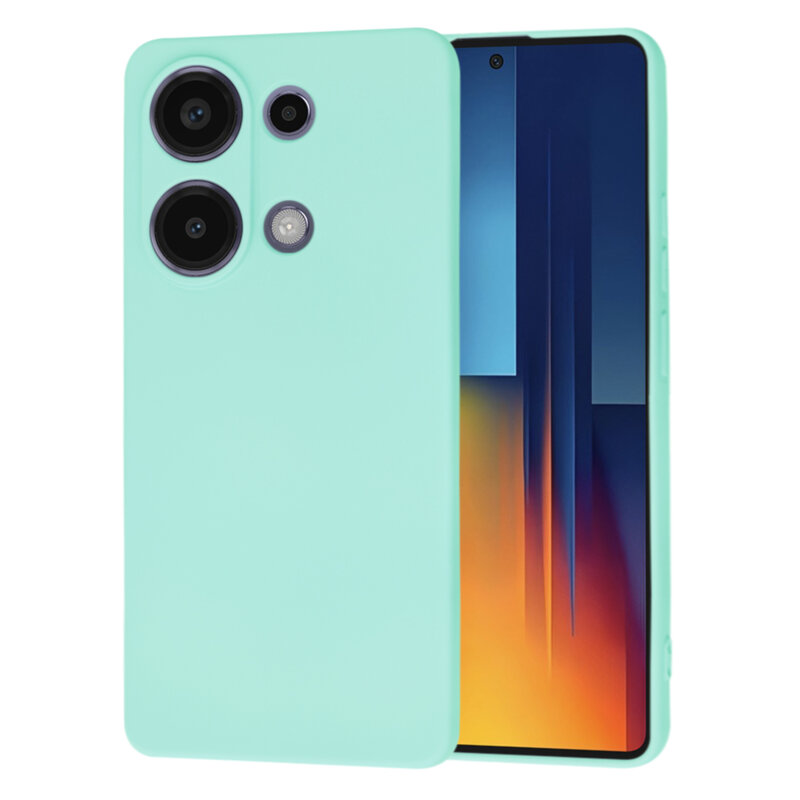 Husa silicon Xiaomi Poco M6 Pro 4G Techsuit SoftFlex, turcoaz