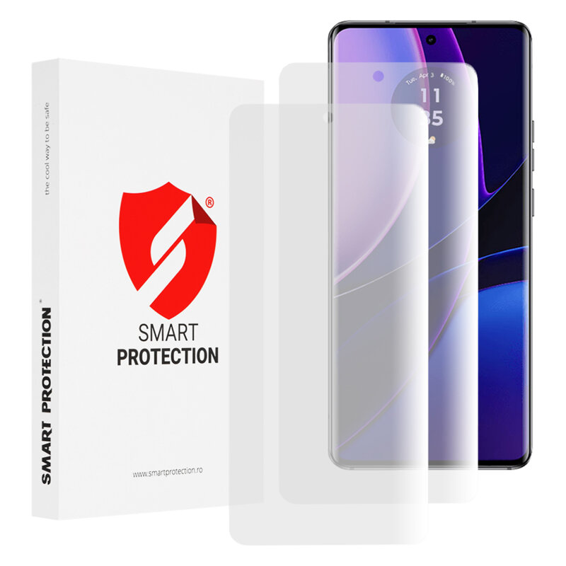 [Pachet 2x] Folie regenerabila premium Motorola Edge (2023) Smart Protection Classic, transparenta