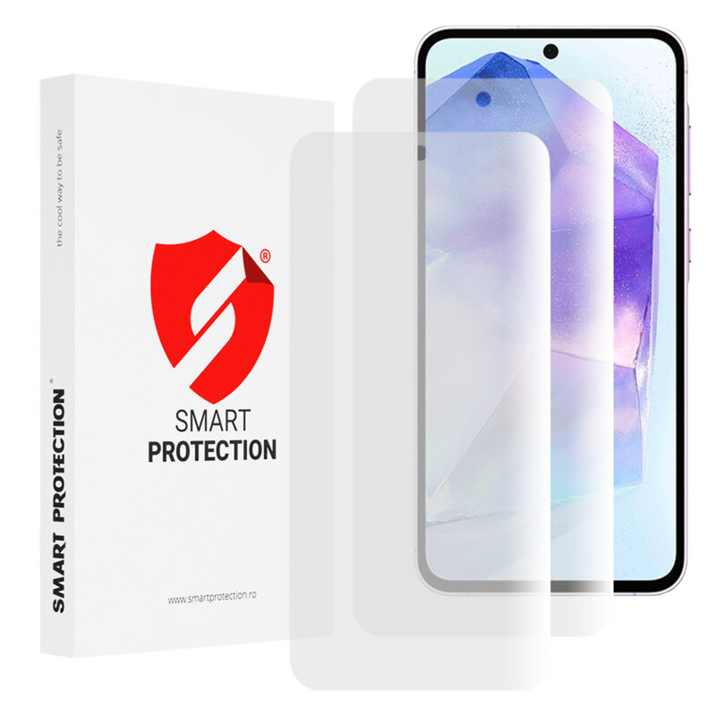 [Pachet 2x] Folie regenerabila premium Samsung Galaxy A55 5G Smart Protection Classic, transparenta