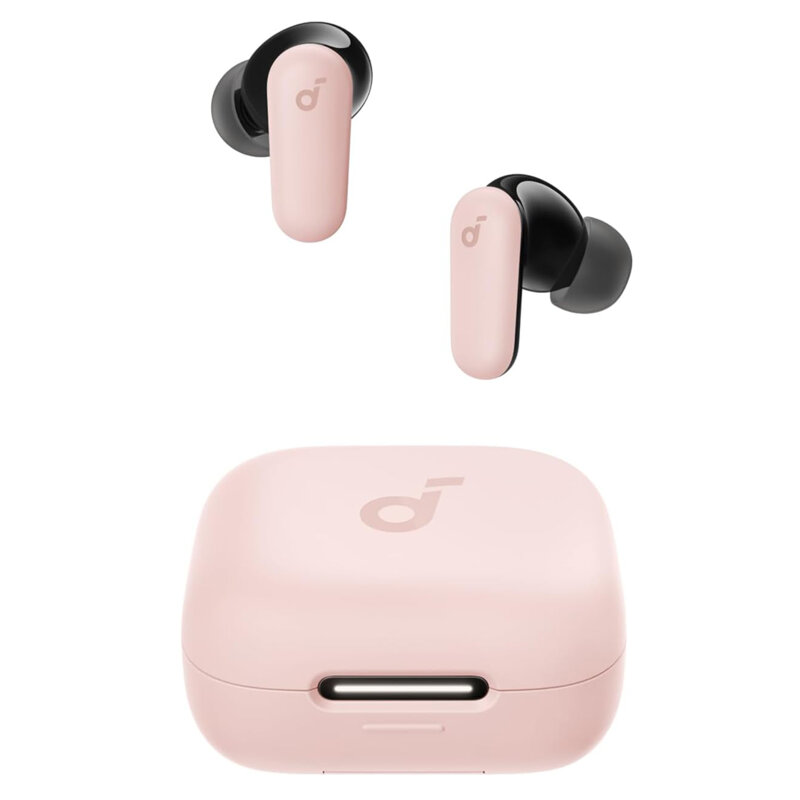 Casti Bluetooth TWS, Noise Cancelling Anker SoundCore P30i, roz