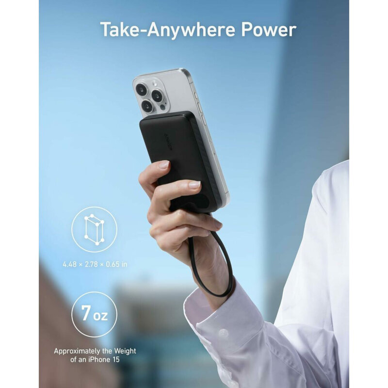 Baterie externa 2x Type-C, 1x USB Anker PowerCore, 10000mAh