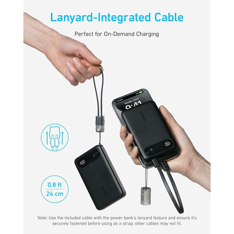 Baterie externa 2x Type-C, 1x USB Anker PowerCore, 10000mAh