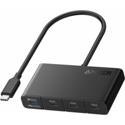 Docking Station, hub 4x Type-C, 10Gbps, 100W Anker, negru