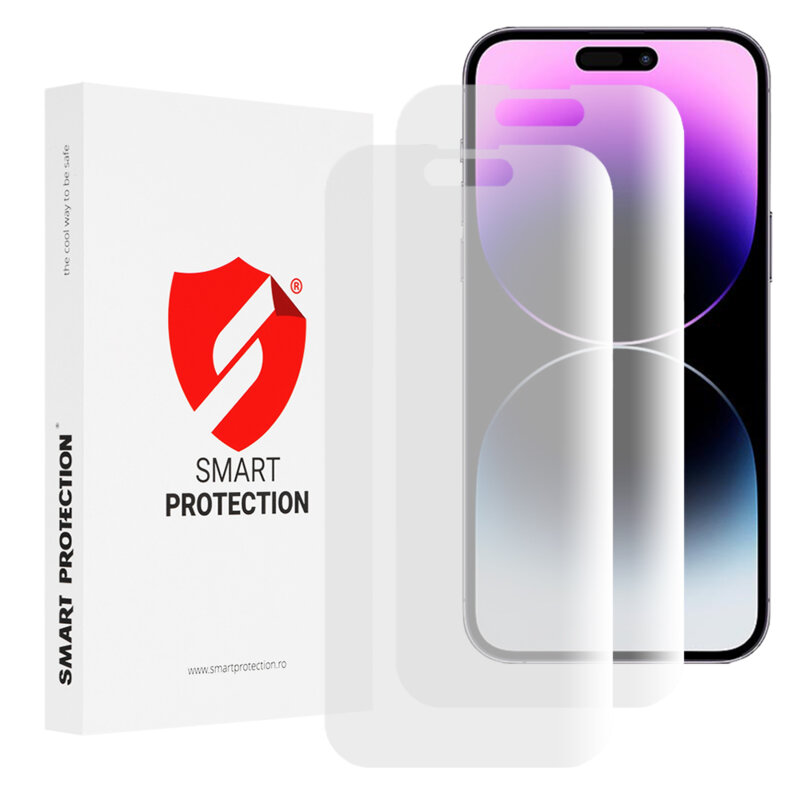 [Pachet 2x] Folie regenerabila premium iPhone 14 Pro Max Smart Protection Classic, transparenta