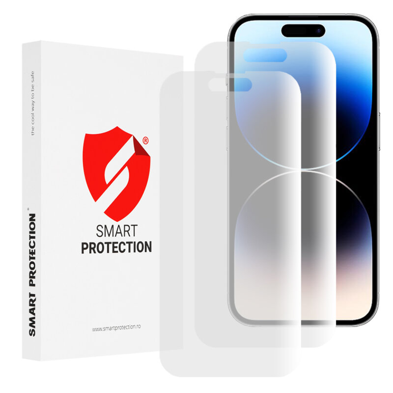 [Pachet 2x] Folie regenerabila premium iPhone 14 Pro Smart Protection Classic, transparenta