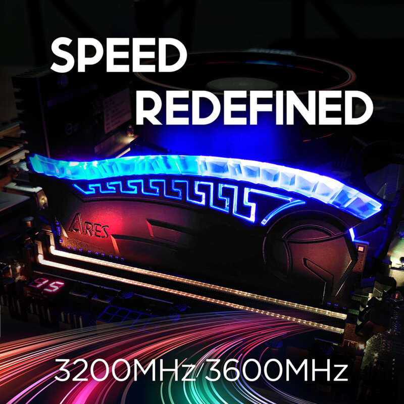 Memorie DDR4 gaming 32GB, 3200MHz, RGB, Dato, AMRGB2G832G32W, negru