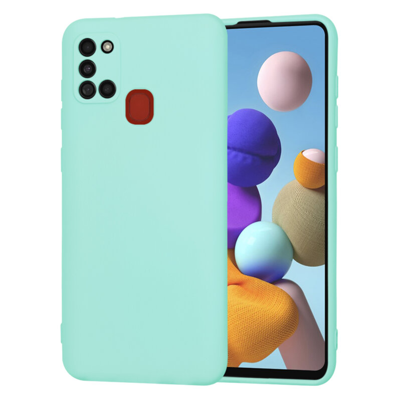 Husa silicon Samsung Galaxy A21s Techsuit SoftFlex, turcoaz