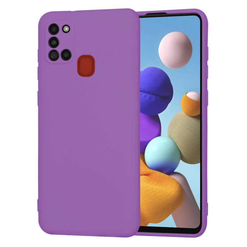 Husa silicon Samsung Galaxy A21s Techsuit SoftFlex, mov