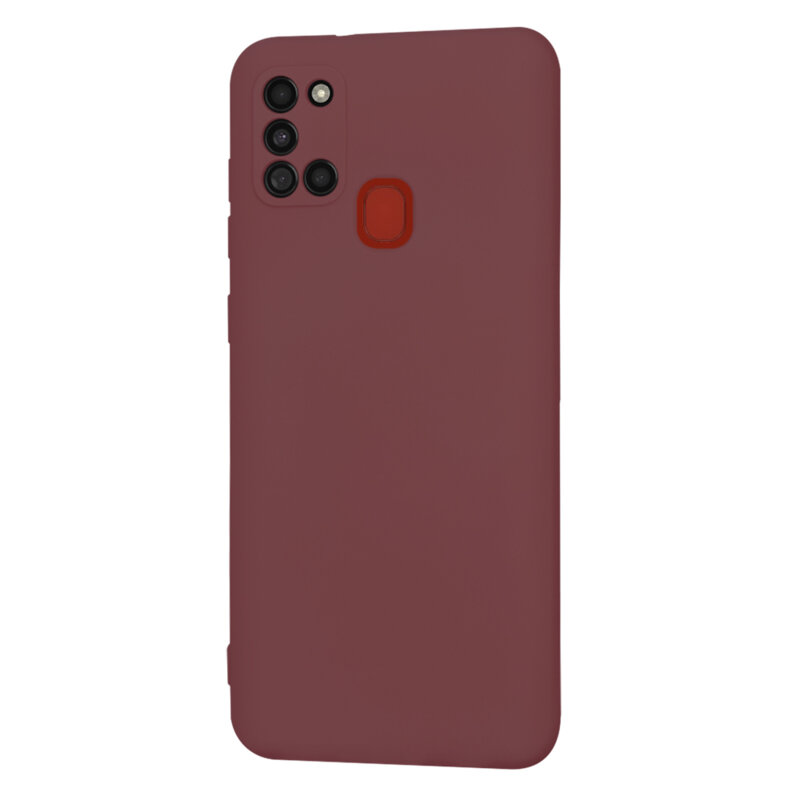 Husa silicon Samsung Galaxy A21s Techsuit SoftFlex, bordo