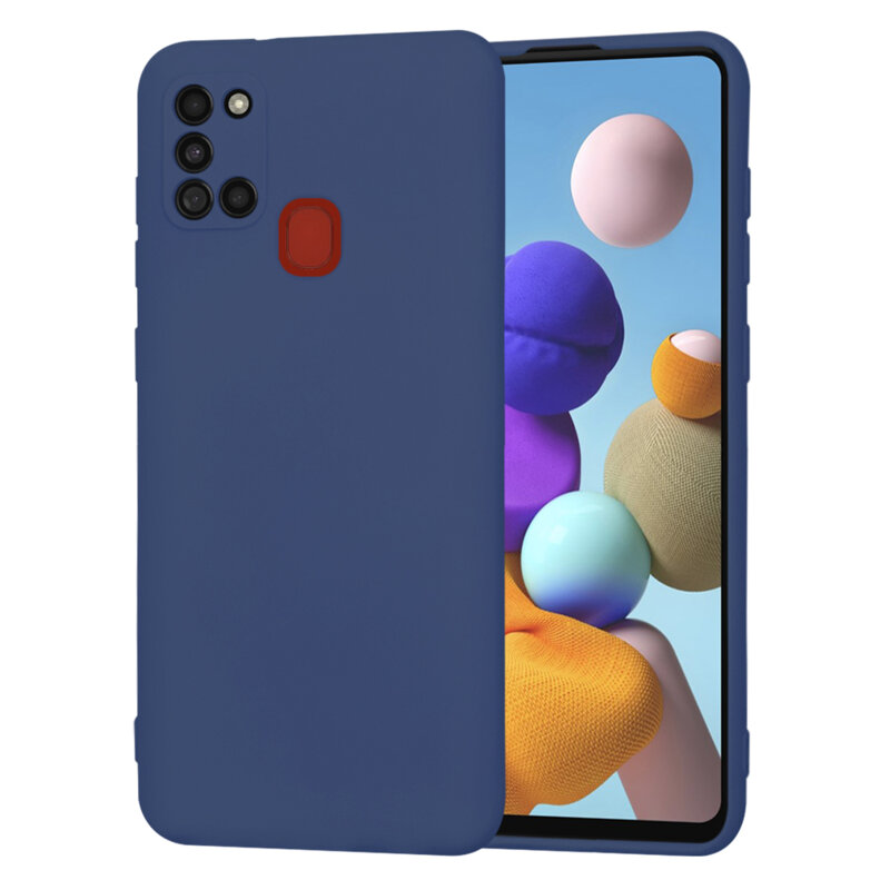 Husa silicon Samsung Galaxy A21s Techsuit SoftFlex, bleumarin
