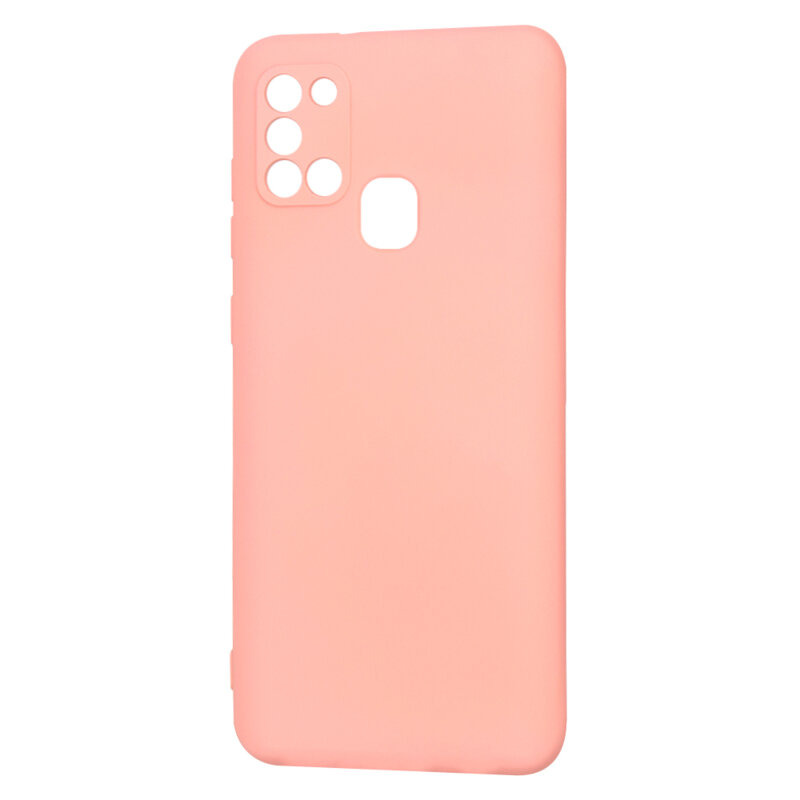 Husa silicon Samsung Galaxy A21s Techsuit SoftFlex, roz
