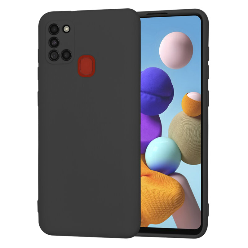 Husa silicon Samsung Galaxy A21s Techsuit SoftFlex, negru