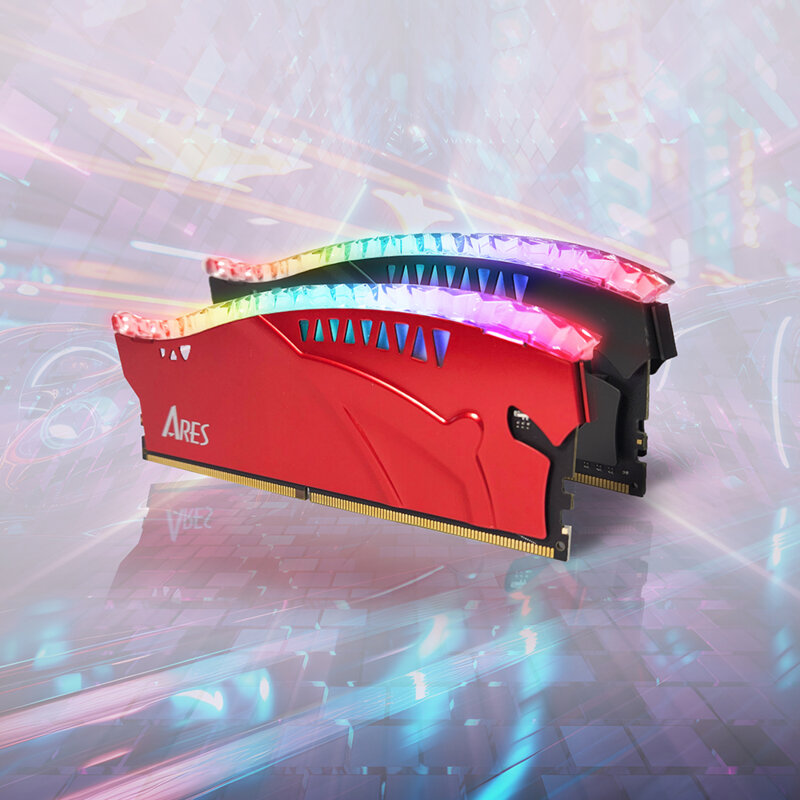 Memorie DDR4 gaming 16GB, 3200MHz, RGB, Dato, ARB16G4G32, gri