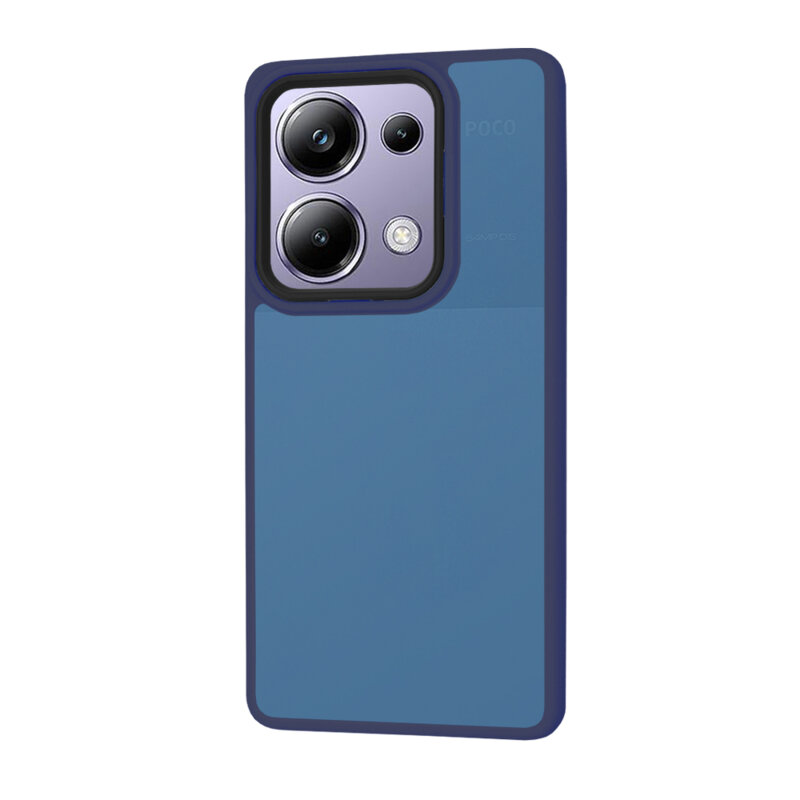 Husa Xiaomi Poco M6 Pro 4G Techsuit HaloFrost Series, bleumarin