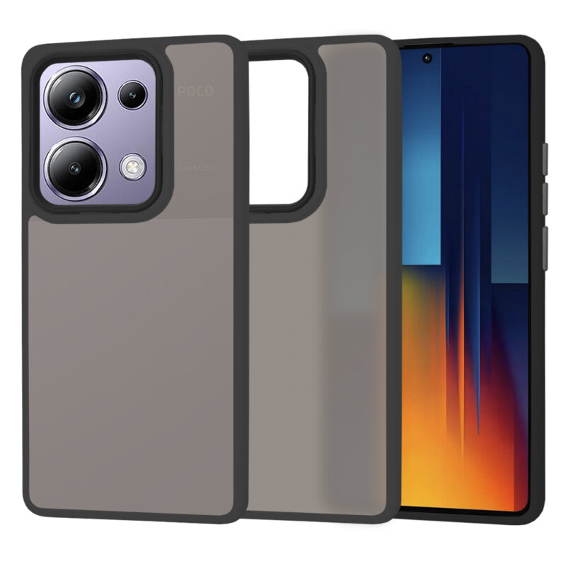 Husa Xiaomi Poco M6 Pro 4G Techsuit HaloFrost Series, negru