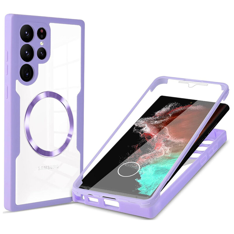 Husa 360° Samsung Galaxy S23 Ultra Techsuit ColorVerse MagSafe, mov