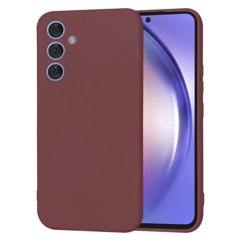 Husa silicon Samsung Galaxy A54 Techsuit SoftFlex, bordo