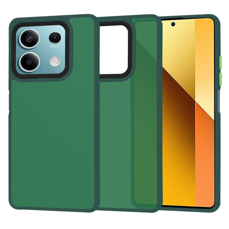 Husa Xiaomi Redmi Note 13 5G Techsuit HaloFrost Series, verde inchis
