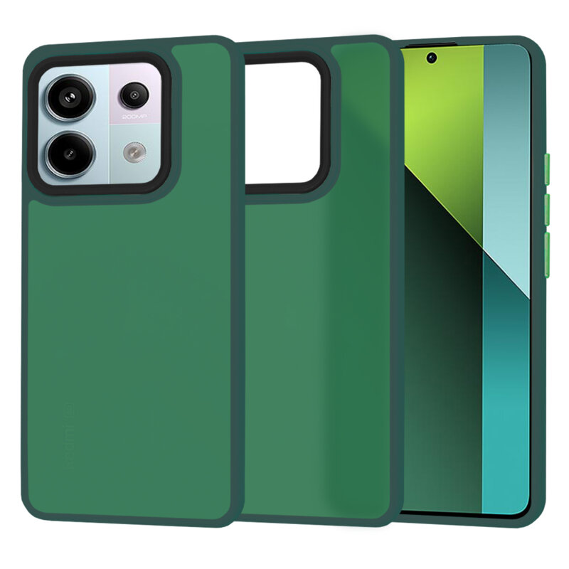 Husa Xiaomi Redmi Note 13 Pro 5G Techsuit HaloFrost Series, verde inchis