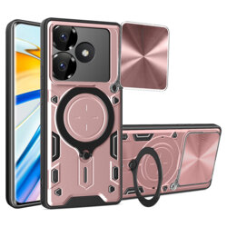 Husa Xiaomi Poco M6 4G Techsuit CamGuard Pro, roz auriu