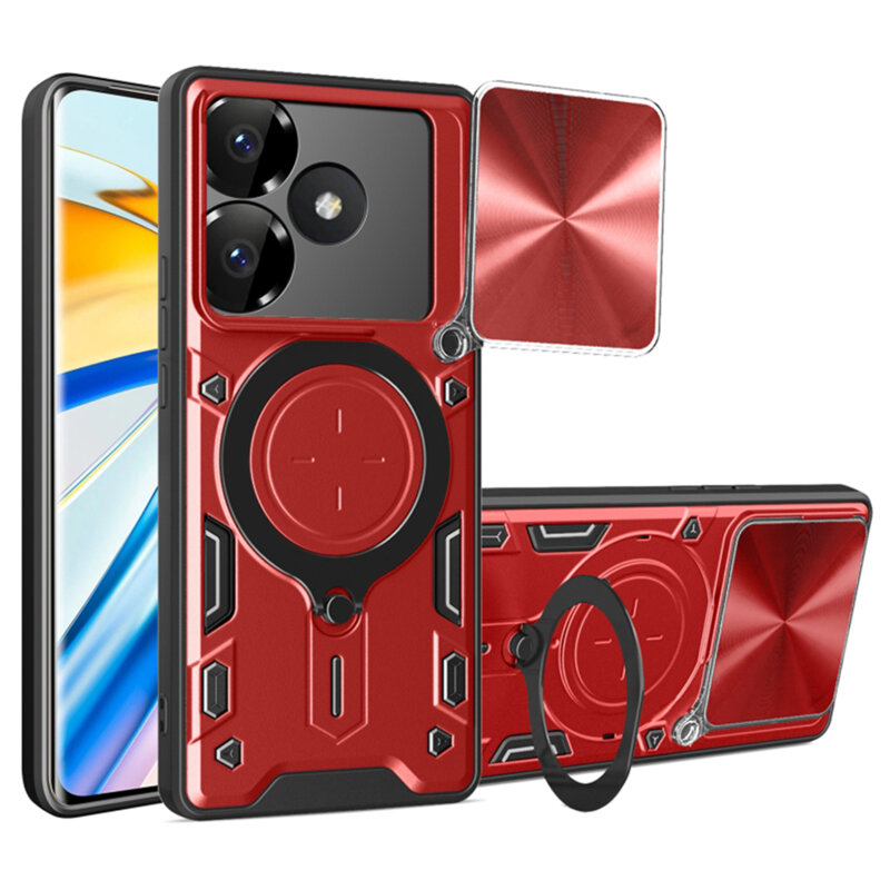 Husa Xiaomi Poco M6 4G Techsuit CamGuard Pro, rosu