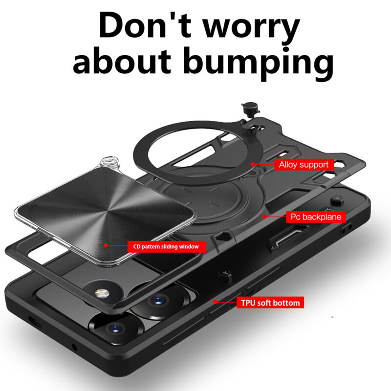 Husa Xiaomi Redmi 13 Techsuit CamGuard Pro, negru