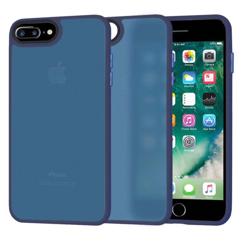 Husa iPhone 7 Plus Techsuit HaloFrost Series, bleumarin