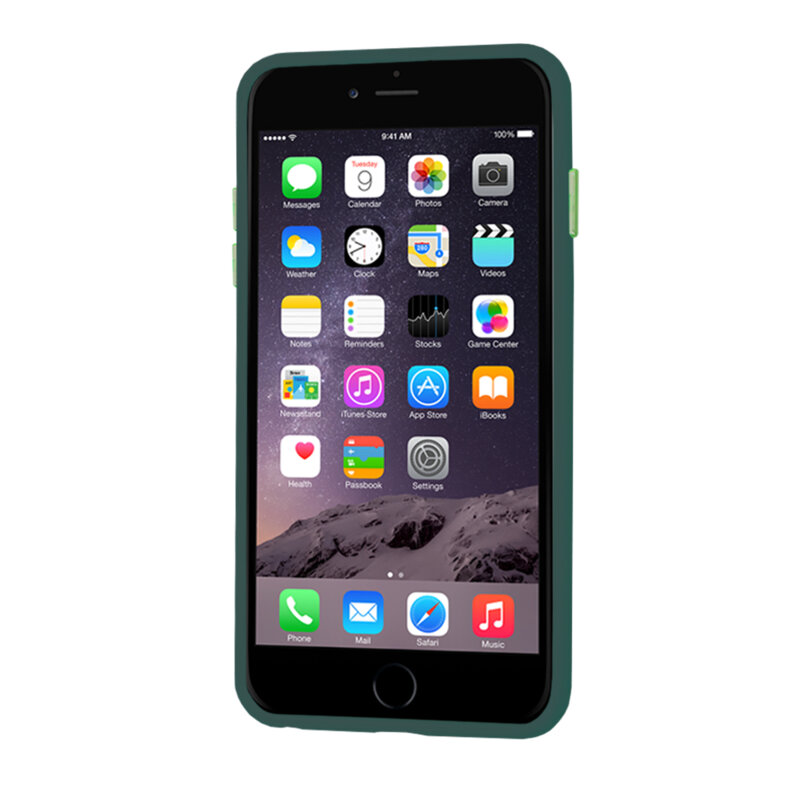 Husa iPhone 6 Plus/ 6s Plus Techsuit HaloFrost Series, verde inchis