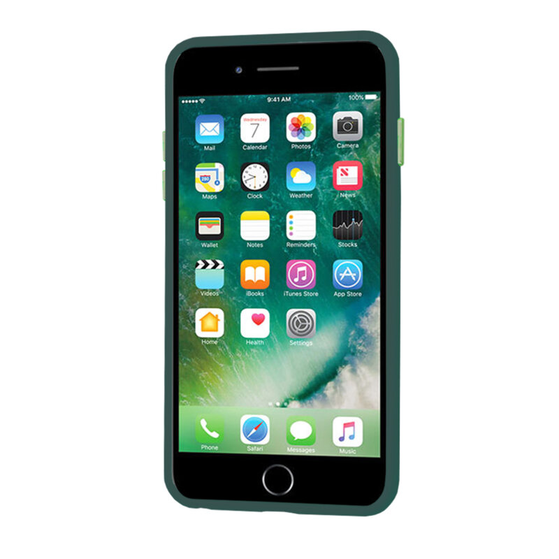 Husa iPhone 7 Plus Techsuit HaloFrost Series, verde inchis