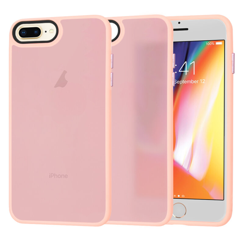 Husa iPhone 8 Plus Techsuit HaloFrost Series, roz