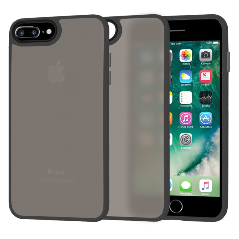 Husa iPhone 7 Plus Techsuit HaloFrost Series, negru