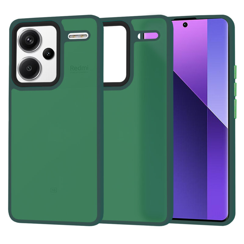 Husa Xiaomi Redmi Note 13 Pro+ 5G Techsuit HaloFrost Series, verde inchis