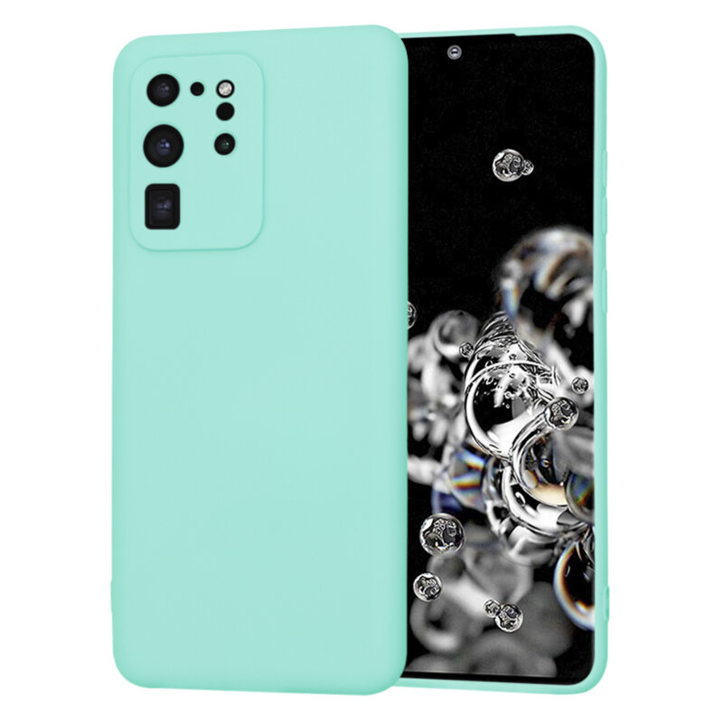 Husa silicon Samsung Galaxy S20 Ultra 5G Techsuit SoftFlex, turcoaz