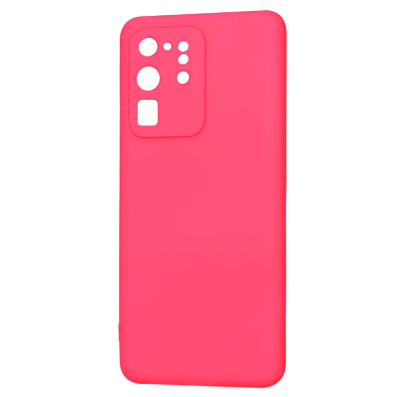 Husa silicon Samsung Galaxy S20 Ultra Techsuit SoftFlex, fucsia