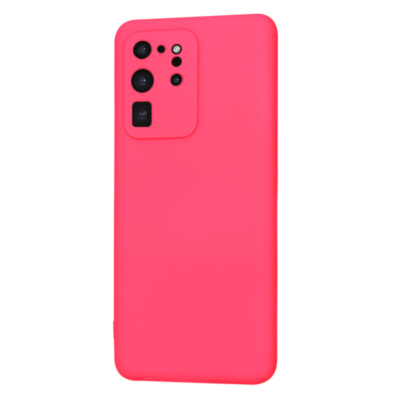 Husa silicon Samsung Galaxy S20 Ultra 5G Techsuit SoftFlex, fucsia