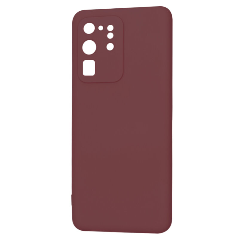 Husa silicon Samsung Galaxy S20 Ultra Techsuit SoftFlex, bordo