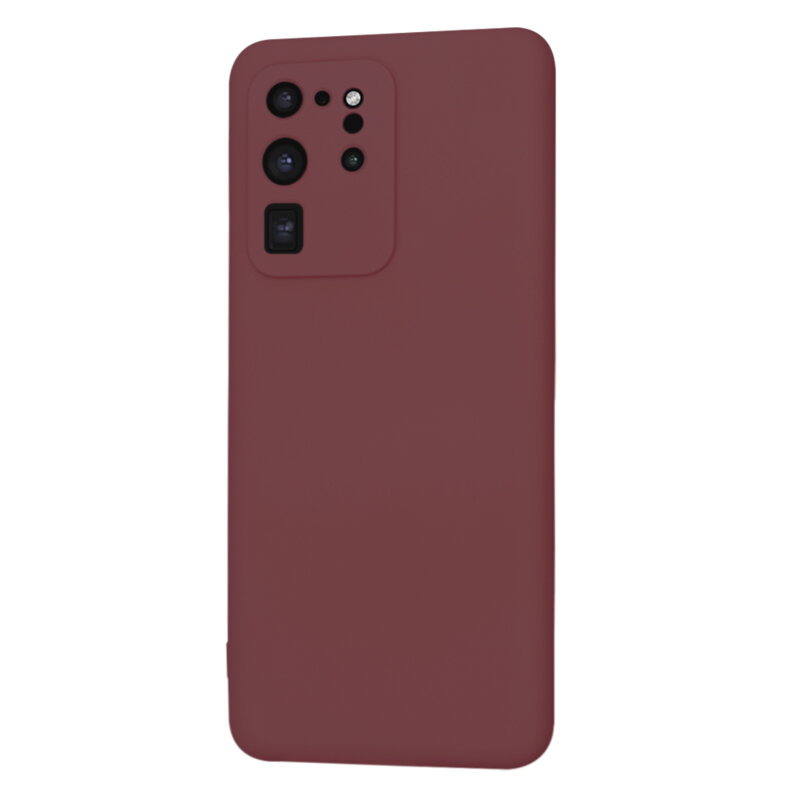 Husa silicon Samsung Galaxy S20 Ultra Techsuit SoftFlex, bordo