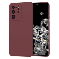 Husa silicon Samsung Galaxy S20 Ultra 5G Techsuit SoftFlex, bordo