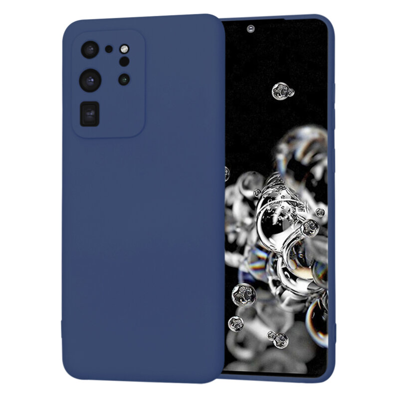 Husa silicon Samsung Galaxy S20 Ultra Techsuit SoftFlex, bleumarin
